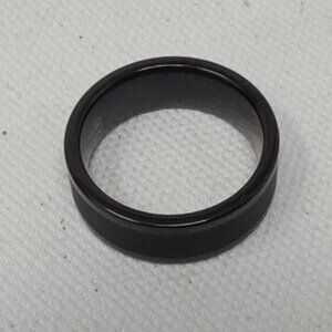 Metal Master Tungsten Carbide Black Brushed Wedding Band - Size 9